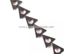 Non magnetic Hematite Beads, Triangle,15x18mm,Length:16 Inch, 22PCs/Strand, Sold By Strand
